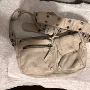 Slightly scuffed leather free people crossbody or bum bag